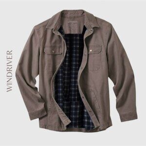 WINDRIVER Taupe Fleece + Quilted Lining Shirt Jacket- Size Large